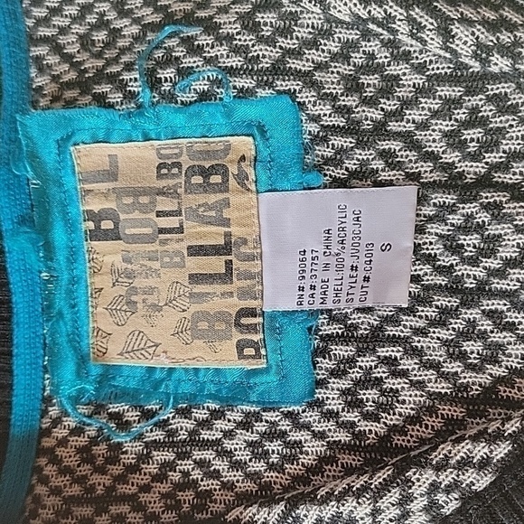 BILLABONG Black Cream Cardigan Sweater Small EUC - Picture 2 of 8